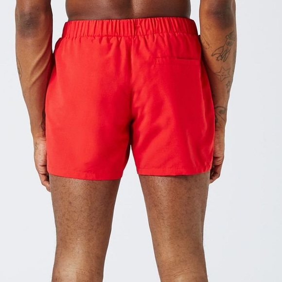 [TOPMAN] Red Embroidery Swim Shorts - Picture 2 of 8